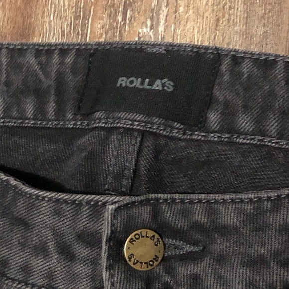 Rolla's Jeans Men's 34 Relaxo Relaxed Fit Chopped Cropped in Stone Black Denim - Picture 2 of 9